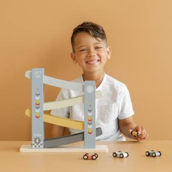 Holzrennbahn von Little Dutch – Modell LD7037, kindgerecht ab 18 Monaten
